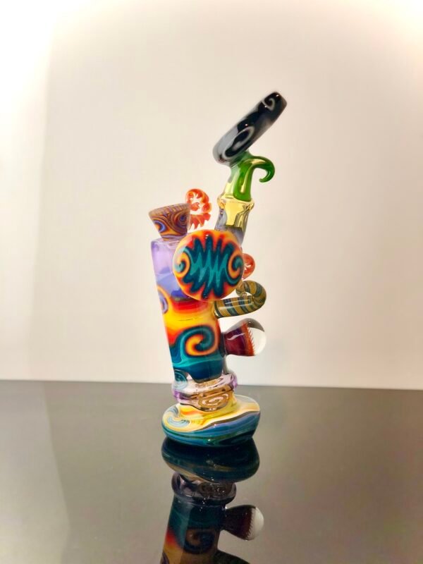 WillStar Glass Bubbler with 14mm 3-Hole Slide - Image 13