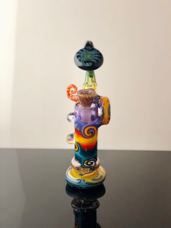 WillStar Glass Bubbler with 14mm 3-Hole Slide - Image 12