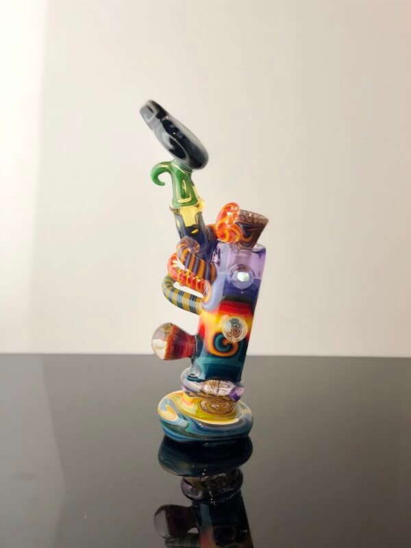 WillStar Glass Bubbler with 14mm 3-Hole Slide - Image 11
