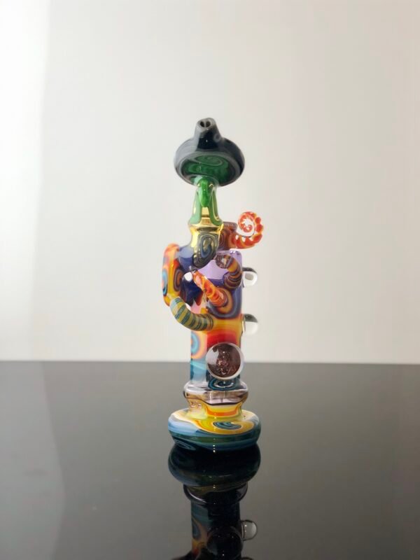 WillStar Glass Bubbler with 14mm 3-Hole Slide - Image 10