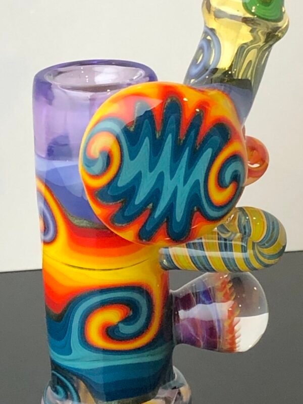 WillStar Glass Bubbler with 14mm 3-Hole Slide - Image 9