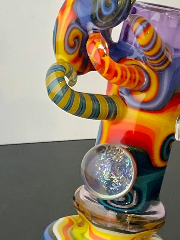 WillStar Glass Bubbler with 14mm 3-Hole Slide - Image 8
