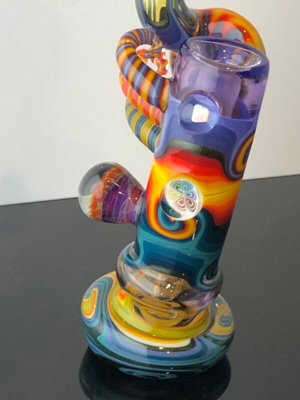 WillStar Glass Bubbler with 14mm 3-Hole Slide - Image 7