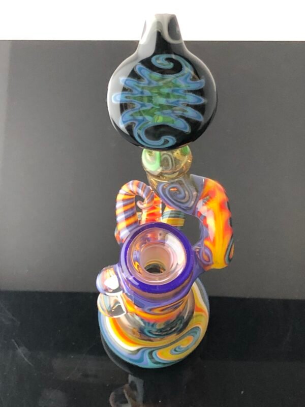 WillStar Glass Bubbler with 14mm 3-Hole Slide - Image 5