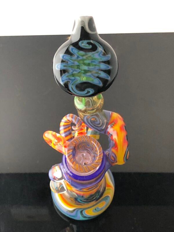WillStar Glass Bubbler with 14mm 3-Hole Slide - Image 2