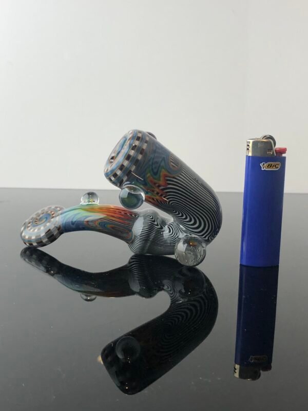 Double-Layer Wig-Wag Sherlock Pipe with Milli Marbles - Image 2
