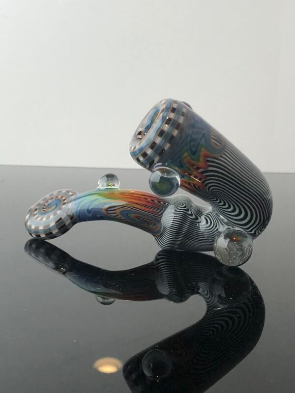 Double-Layer Wig-Wag Sherlock Pipe with Milli Marbles - Image 3