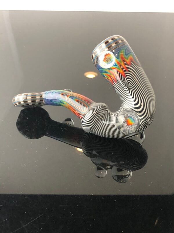 Double-Layer Wig-Wag Sherlock Pipe with Milli Marbles - Image 8