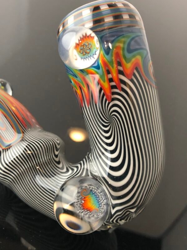Double-Layer Wig-Wag Sherlock Pipe with Milli Marbles - Image 7