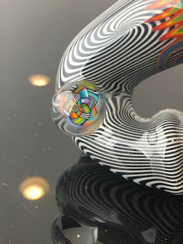 Double-Layer Wig-Wag Sherlock Pipe with Milli Marbles - Image 16
