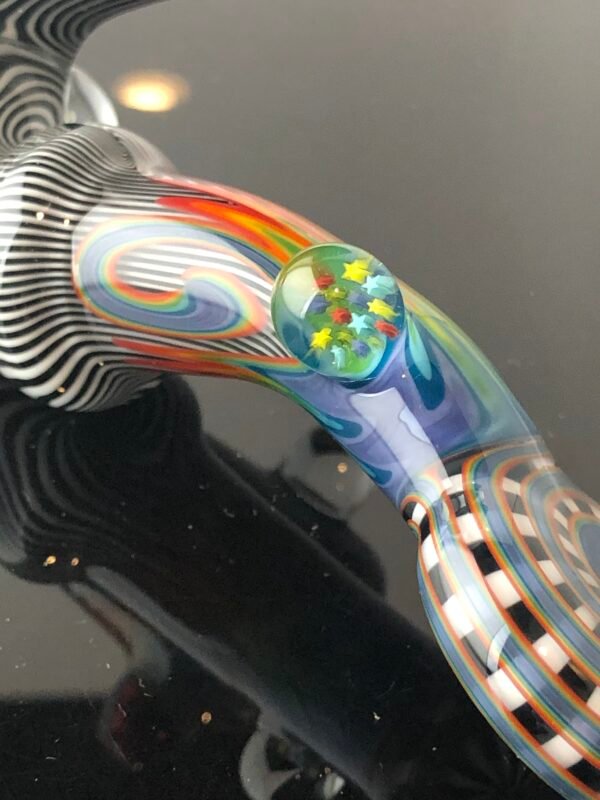 Double-Layer Wig-Wag Sherlock Pipe with Milli Marbles - Image 15