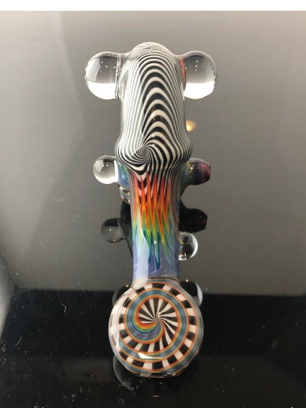 Double-Layer Wig-Wag Sherlock Pipe with Milli Marbles - Image 10